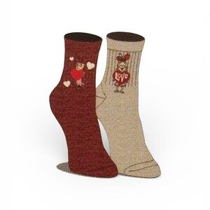 The Grinch Cindy Lou Who Heart Theme Quarter Crew Socks 2 Pack